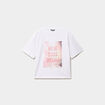 T-shirt oversize manches courtes coton blanc femme