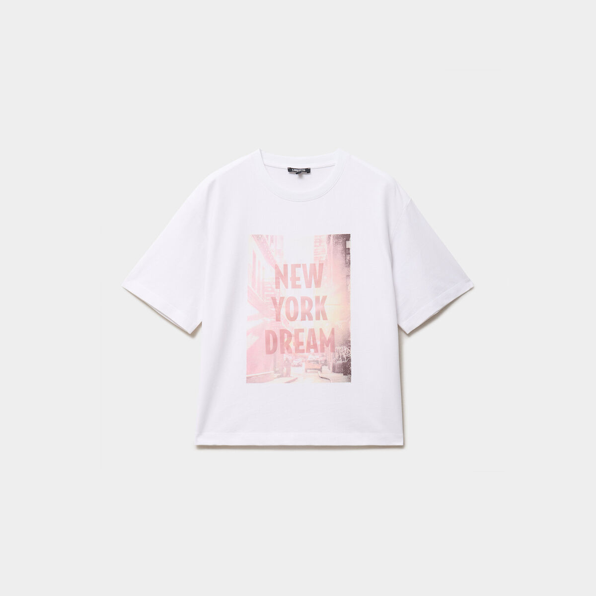 T-shirt oversize manches courtes coton blanc femme