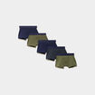 Lot 5 boxers coton majoritaire vert gar&ccedil;on