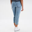 Corsaire slim en jean denim double stone femme