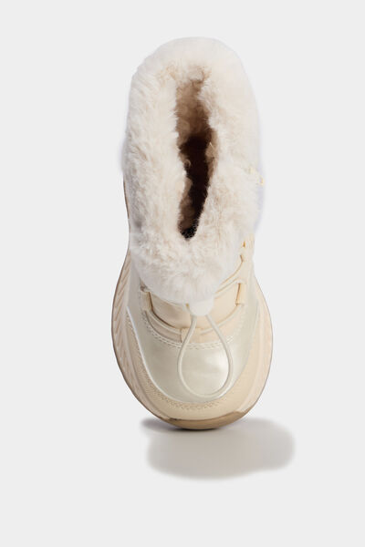 Bottes fourr&eacute;es avec d&eacute;tails perles creme fille
