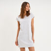 Chemise de nuit manches courtes gris clair femme