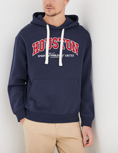Sweat à capuche hoodie oversize Creeks bleu marine homme