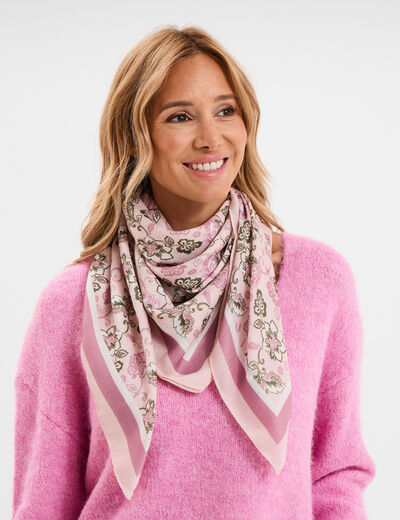 Foulard rose femme