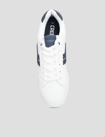 Tennis basses à lacets blanc homme