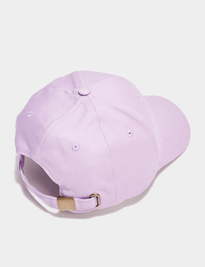 Casquette coton couleur unie parme fille