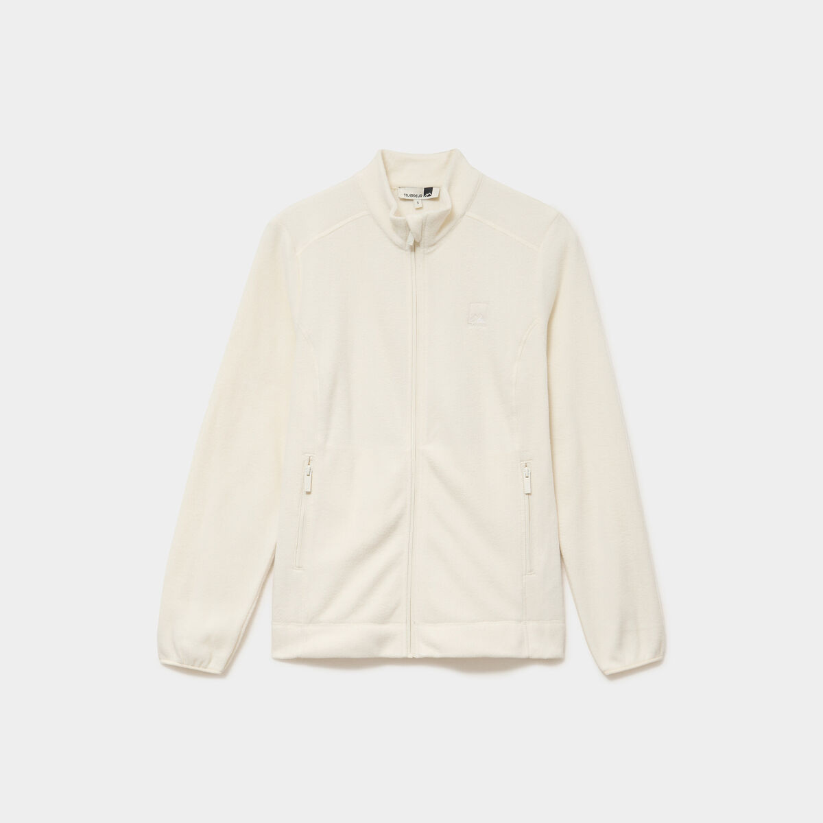 Veste polaire zipp&eacute; manches longues blanc femme