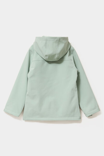 Blouson fourr&eacute; d&eacute;perlant &agrave; capuche vert pastel fille