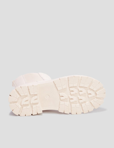 Bottines zippées semelle crantée rose clair fille