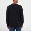 Pull No&euml;l manches longues col rond bleu fonc&eacute; homme