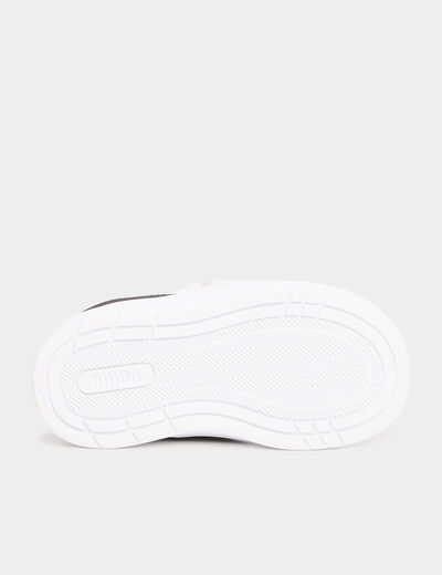Tennis basses à scratchs Puma blanc bébé fille
