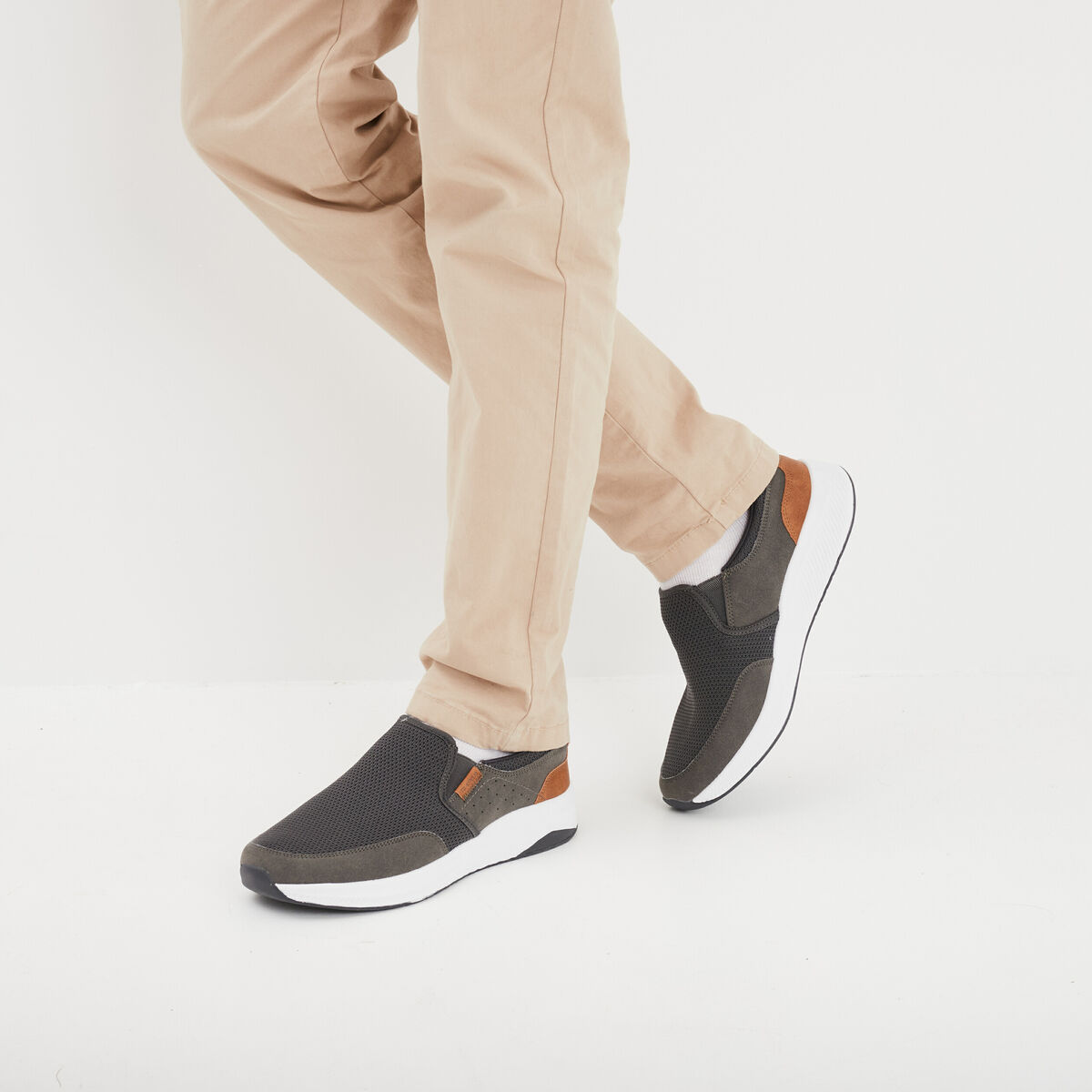 Loafers semelle épaisse gris homme