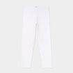 Legging 7/8 &egrave;me taille &eacute;lastiqu&eacute;e blanc femme