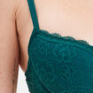 Soutien-gorge corbeille paddé dentelle vert foncé femme