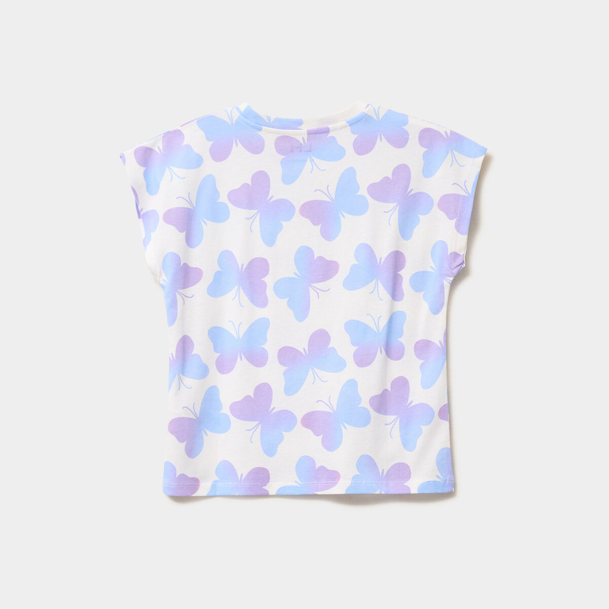 T-shirt manches courtes coton ecru fille