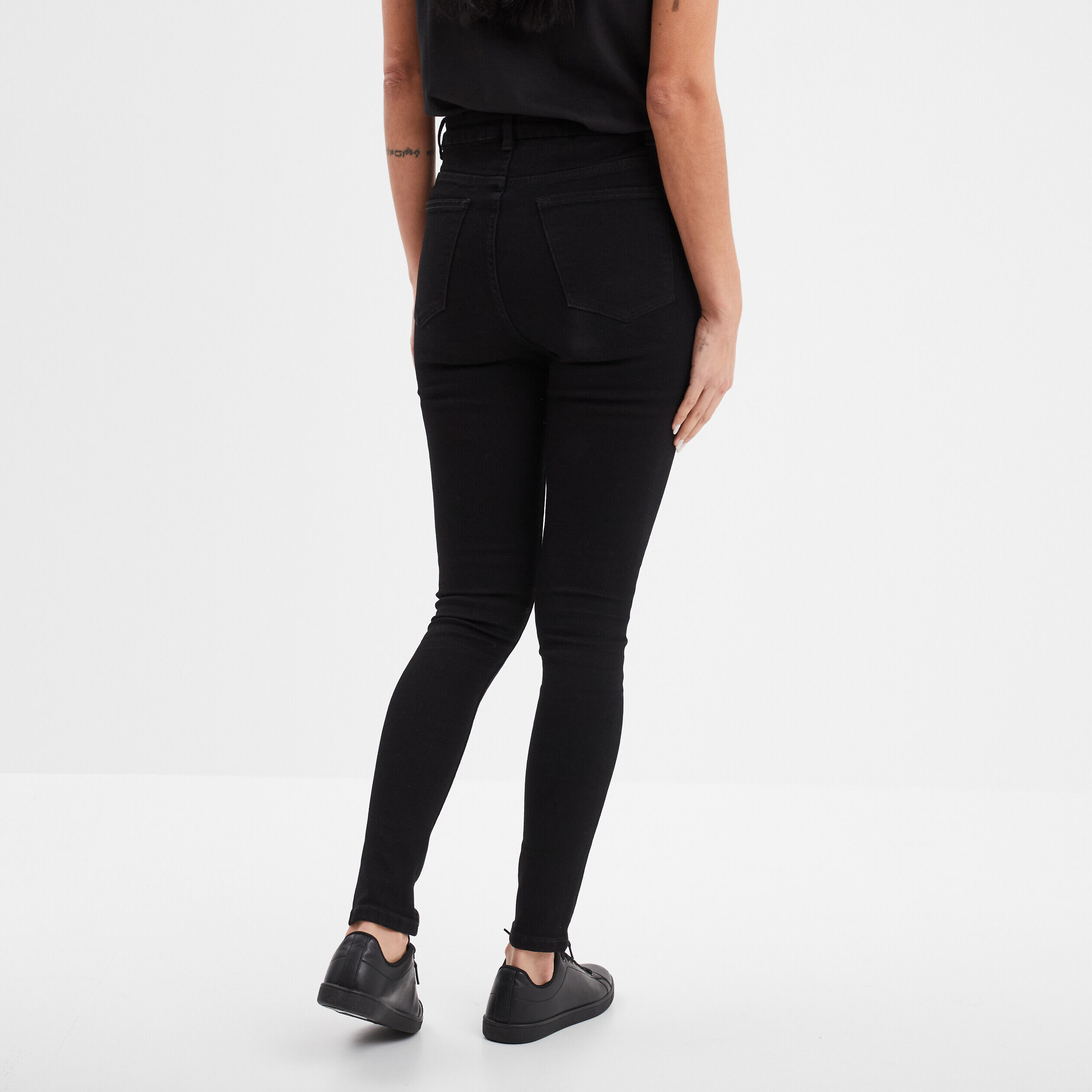 Jean skinny noir clearance femme pas cher