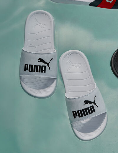 Claquettes Puma blanc femme