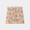 Short volanté fluide taille élastiquée camel femme