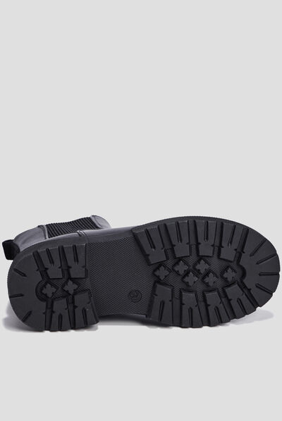 Bottines chelsea crantées noir fille