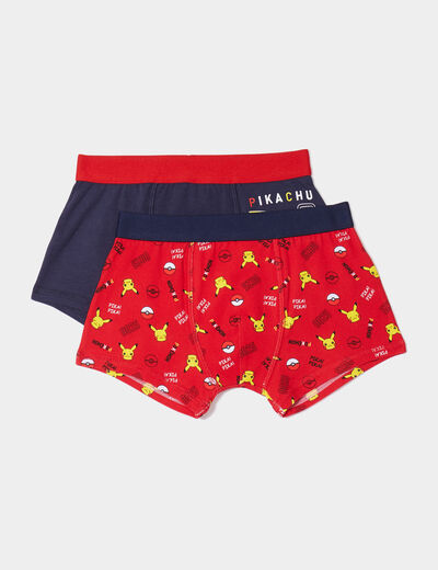 Lot 2 boxers coton Pokémon Pikachu bleu garçon