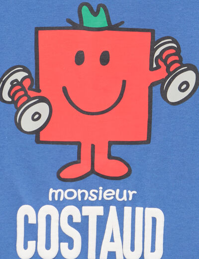 T-shirt coton Monsieur costaud bleu fonc&eacute; gar&ccedil;on