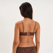 Soutien-gorge bandeau microfibre marron femme