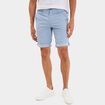 Bermuda short chino droit coton stretch bleu ciel homme
