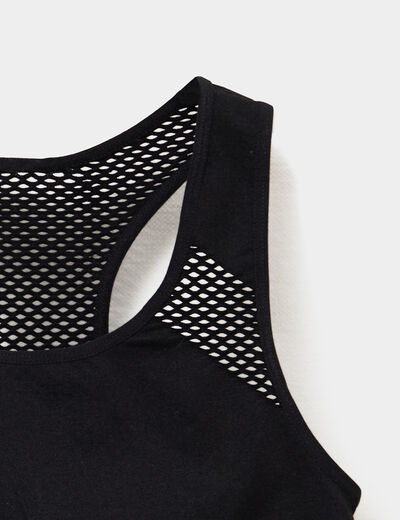 Brassière dos nageur noir fille