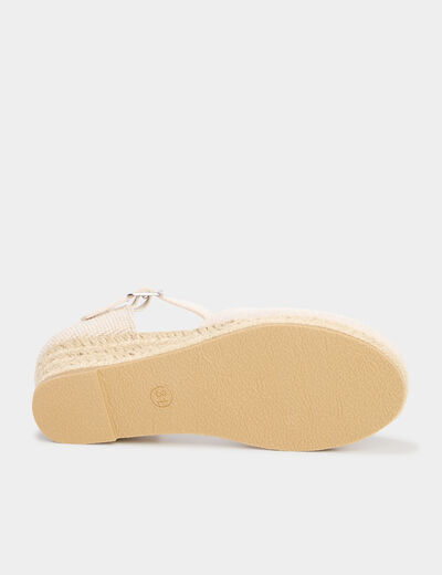 Espadrilles talons compensés blanc fille