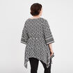 Tunique droite asymétrique ecru femme grande taille