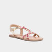 Sandales plates m&eacute;tallis&eacute;es cuir Creeks multicolore fille