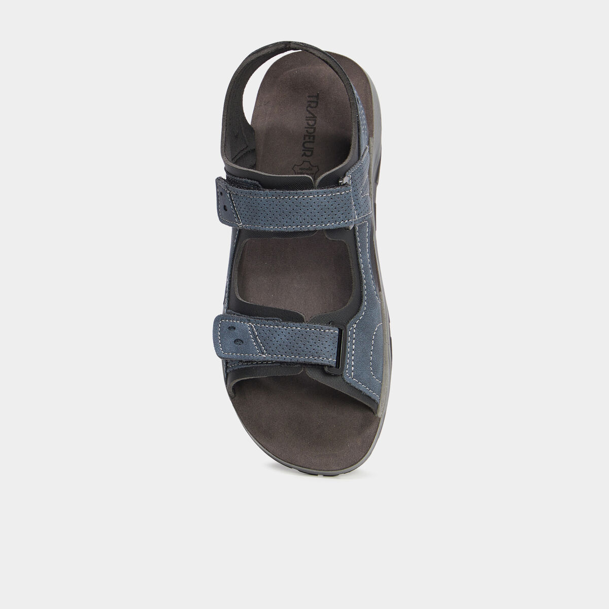 Sandales à scratchs bleu homme