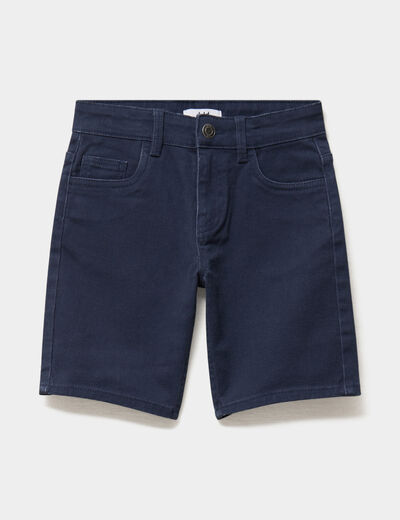 Bermuda regular coton bleu marine gar&ccedil;on