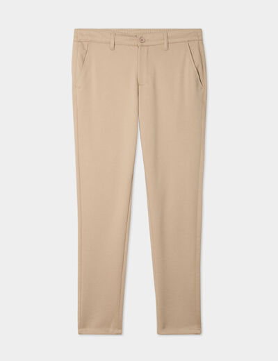 Pantalon chino slim beige homme