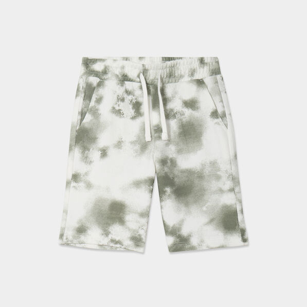 short jogging coupe droite a coulisse vert kaki garcon Short jogging coupe droite à coulisse vert kaki garçon