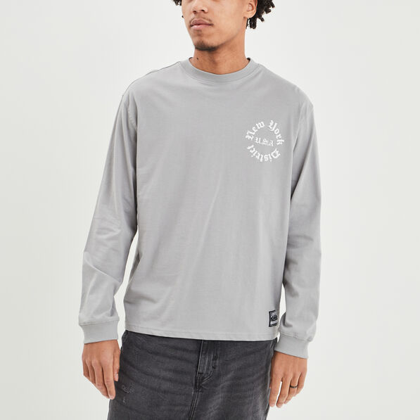 t shirt manches longues gris clair homme T-shirt manches longues gris clair homme