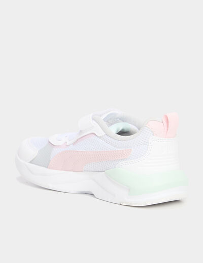 Baskets running à scratchs Puma vert pastel fille