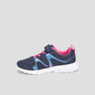 Baskets running à scratchs bleu marine fille
