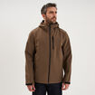 Blouson d&eacute;perlant fourr&eacute; &agrave; capuche vert kaki homme