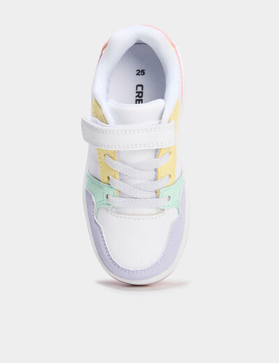 Tennis basses à scratchs multicolore fille