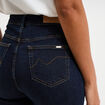 Jeans regular 5 poches coton denim brut femme