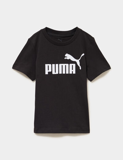 T-shirt col rond manches courtes Puma noir fille