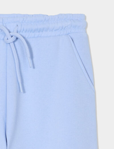 Pantalon de jogging droit bleu clair fille