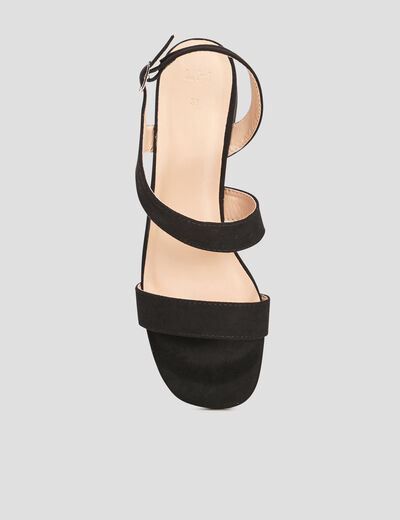 Sandales à talons noir femme