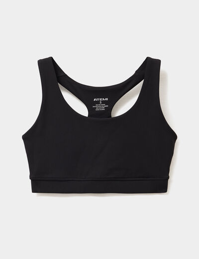 Brassi&egrave;re de sport dos nageur noir femme