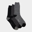 Lot 3 paires chaussettes thermiques noir homme