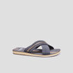 Mules brides larges croisées gris homme