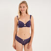 Soutien-gorge embo&icirc;tant padd&eacute; dentelle violet femme
