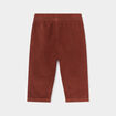 Pantalon velours 2 poches côtelé coton marron foncé bébé garçon