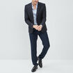 Veste ajustée boutonnée bleu homme